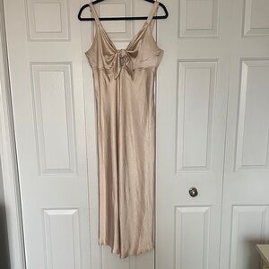 Champagne/Gold Satin Dress